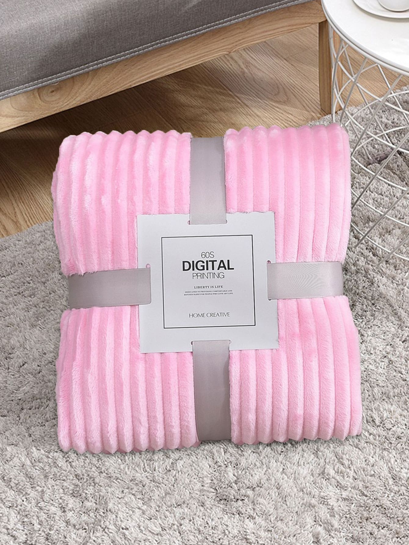 Manta unicolor - Rosa - Ver 1