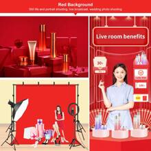 Puluz 2m X 2m 攝影背景厚度 影樓背景布背景 (紅色) - 紅色 - 查看 6