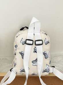 Mini Lovely Butterfly Pattern Backpack, Sweet And Fresh Shoulder Bag - Beige - View 5
