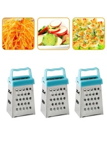 1pc Stainless Steel Mini Cheese Grater - Blue - View 1