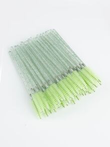 RANCAI 睫毛刷，50 件绿色一次性睫毛刷睫毛膏棒化妆刷涂抹器套件用于睫毛延长和眉毛刷 - 綠色 - 查看 2