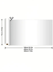 1roll PVC Window Film, Minimalist White Reusable Window Film For Home - Multicolor - View 6