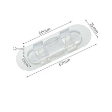 10件装电线固定器免钻插座墙壁布线自粘式高粘度收纳装置固定夹电线管理装置礼物 - 彩色 - 查看 6
