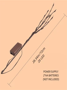 1 pièce Guirlande lumineuse LED de 72 cm de hauteur avec 20 lampes, décoration alimentée par batterie pour chambre à coucher, anniversaire, intérieur, mariages, fêtes, vacances, vases à fleurs, cadeaux, lumières scintillantes colorées, lumières de fée, décoration d'Halloween, décoration de maison, décoration de fête, décoration d'Halloween, décoration de chambre, décoration de jardin d'Halloween pour cadeau de fée - Prune - Voir 2