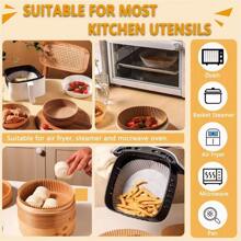 Recipientes Descartáveis para Alimentos Na Air Fryer - Amarelo mostarda - Visão 4