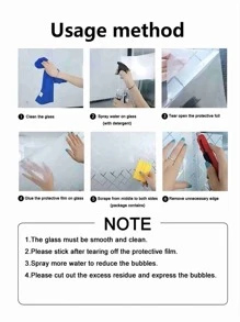1roll PVC Window Film, Minimalist White Reusable Window Film For Home - Multicolor - View 8