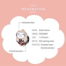 Sloth Shaped Sterling Silver DIY Bead - SCC1881 - View 3