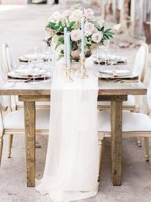 1 Miếng Dùng một lần Gai Xếp li Bàn Lá cờ Đối với Các bữa tiệc - trắng - Xem 1