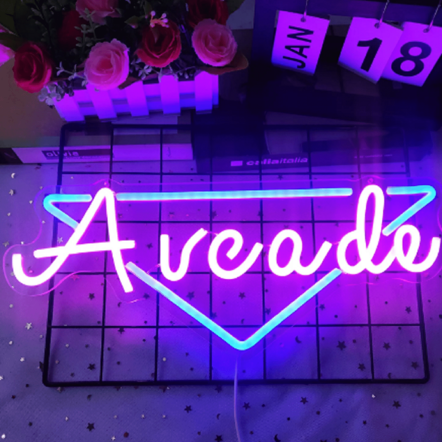 Panneau Lumineux LED Legami Effet Néon - Thème Sapin De Noël - Pour Décoration Intérieure