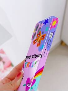 Cartoon Graphic Phone Case - Black - View 2