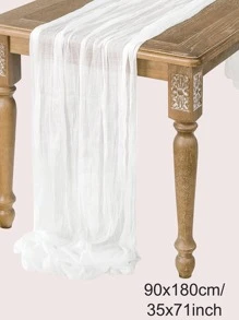 1 Miếng Dùng một lần Gai Xếp li Bàn Lá cờ Đối với Các bữa tiệc - trắng - Xem 3