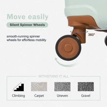 Luggage 3 Piece Sets Hard Shell Luggage Set with Spinner Wheels, TSA Lock, (20 inch 24inch  28 inch )Travel Suitcase Sets Expandable - Xám xanh - Xem 11