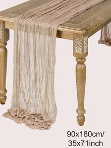 1PC 90cm * 180cm Khăn trải bàn xếp nếp dùng một lần cho các bữa tiệc - Lạc đà - Xem 2