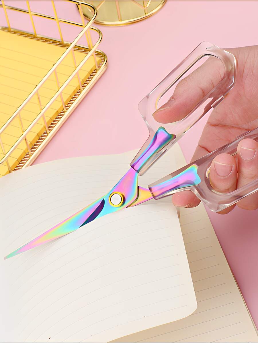 1pc Stainless Steel Scissors - Multicolor - View 1