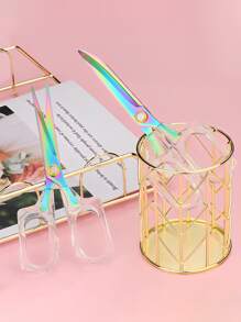 1pc Stainless Steel Scissors - Multicolor - View 3