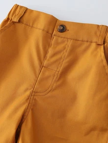 男嬰熱帶圖案前蝴蝶結襯衫和短褲 - 彩色 - 查看 4