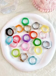 12pcs Simple Design Ring - Multicolor - View 6