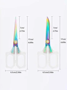 1pc Stainless Steel Scissors - Multicolor - View 6