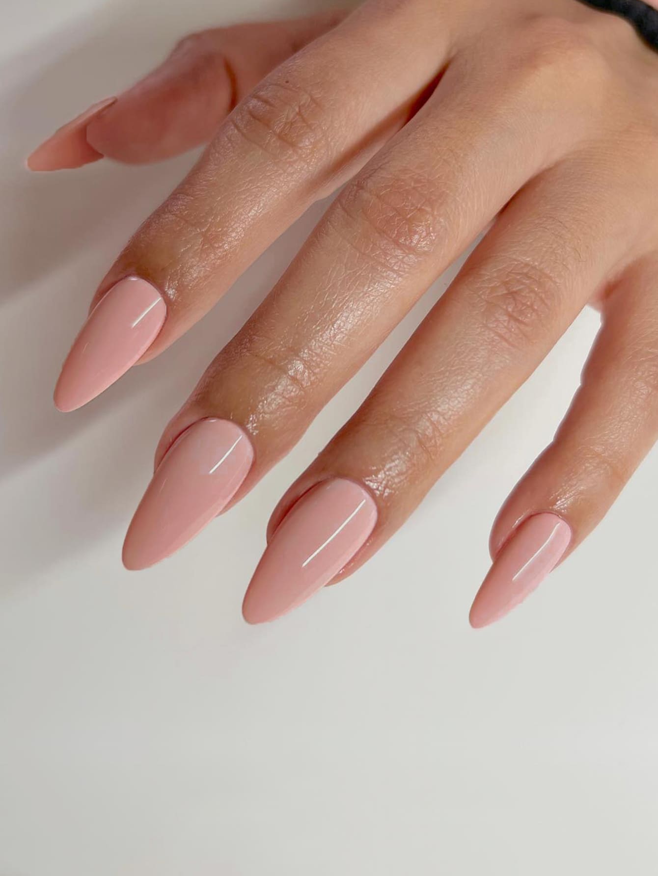 Elevate Your Style With 24pcs Long Almond Solid Minimalist Full Cover Fake Nail Kit - Baby Pink - View 1