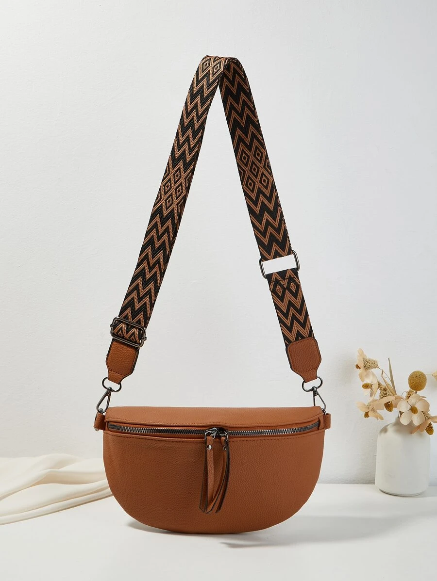Stylish & Versatile Neutral Fanny Pack For Commuting, European And American Style - Brown - View 1