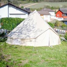Luxury Cotton Canvas Bell Tent for Family Camping Outdoor Glamping Retreat Yurt Diameter 3M 4M 5M 6M Available - 米色 - 查看 3