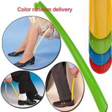 4个塑料鞋拔子酒店居家穿鞋神器提鞋器懒人不弯腰加厚鞋拔子带鞋带鞋子靴子配件 - 彩色 - 查看 3