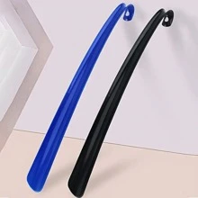 4个塑料鞋拔子酒店居家穿鞋神器提鞋器懒人不弯腰加厚鞋拔子带鞋带鞋子靴子配件 - 彩色 - 查看 1