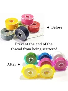 25pcs Plastic Sewing Machine Bobbins - Multicolor - View 3