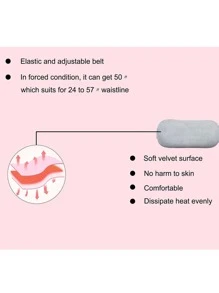 1入組便攜式抽筋加熱墊電動腰帶裝置加熱和振動按摩帶背部或腹部加熱墊適合女性和女孩
