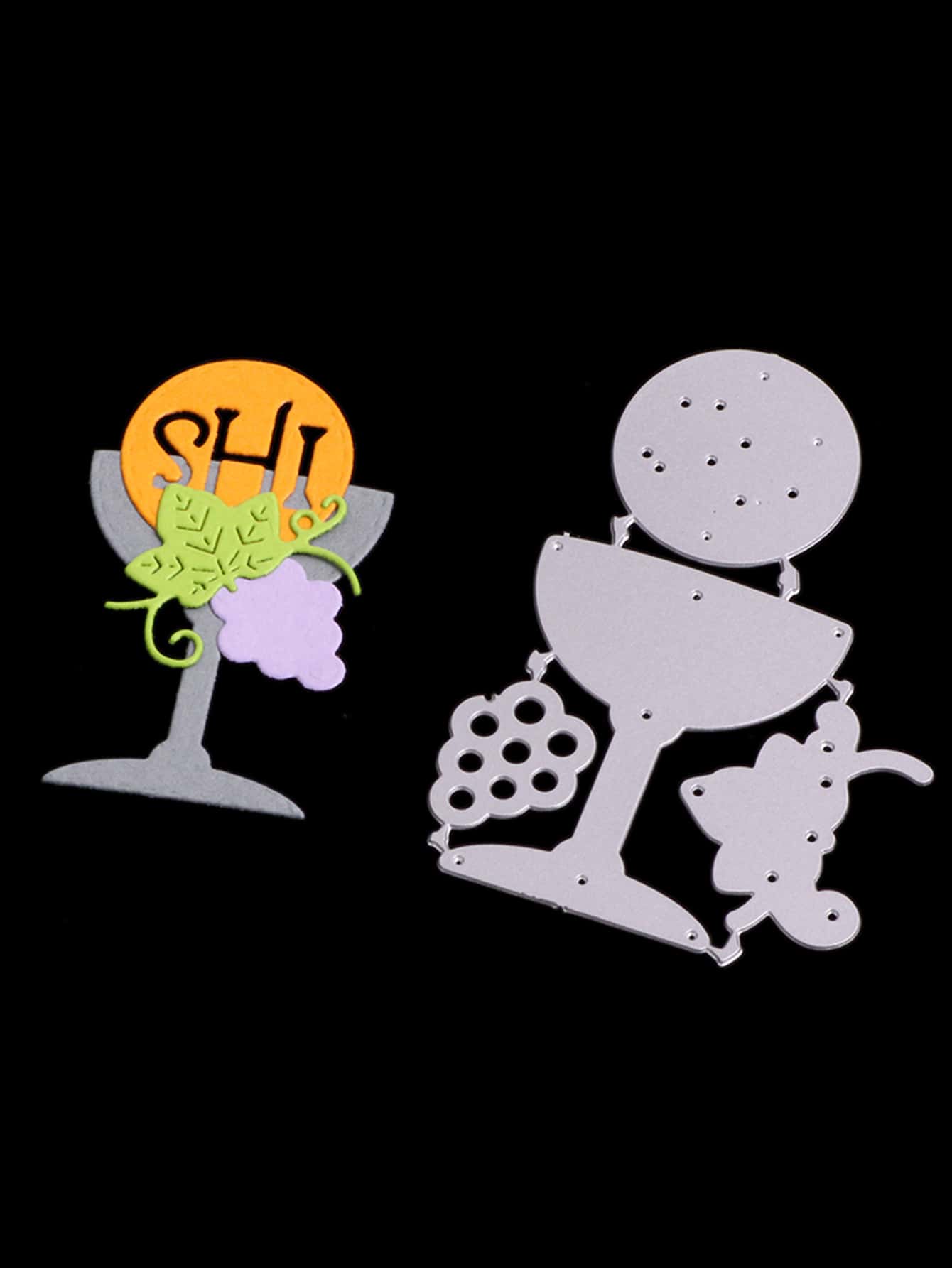 DIY切割模板適用於剪貼簿,書簽,相簿,卡製作裝飾用品 - 銀色 - 查看 1