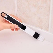 1入組PP縫隙清潔刷,現代雙色清潔刷適用於窗戶 - 黑色 - 查看 3