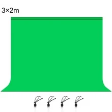PULUZ 3mx2m攝影背景厚度影樓背景布背景（綠色） - 綠色 - 查看 1