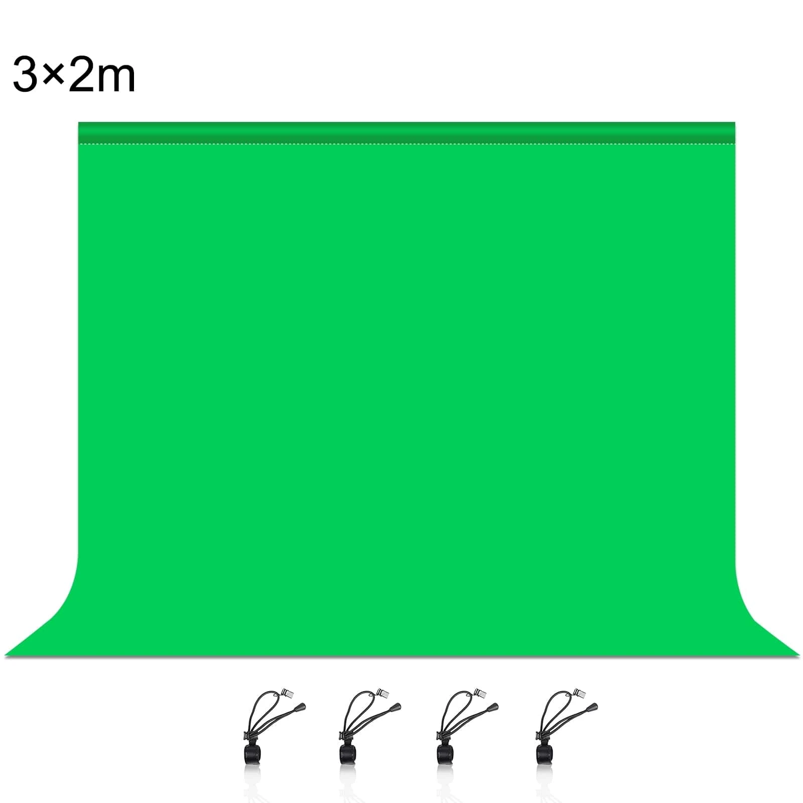 PULUZ 3mx2m攝影背景厚度影樓背景布背景(綠色) - 綠色 - 查看 1