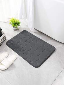 1 Miếng Đơn giản Màu thuần Đá hoa văn Hồi phục chậm Nước Hấp thụ Phòng tắm Thảm trải sàn - Màu xám đen - Xem 3