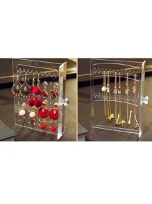 Clear Acrylic Jewelry Display Storage Box - Multicolor - View 4