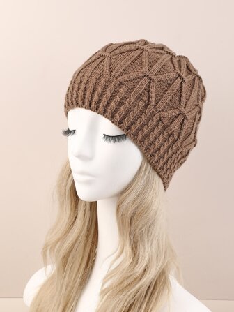 Gorro de punto unicolor