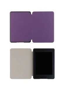 1 pieza Funda liso anticaída PU compatible con Kindle - Morado - Ver 5