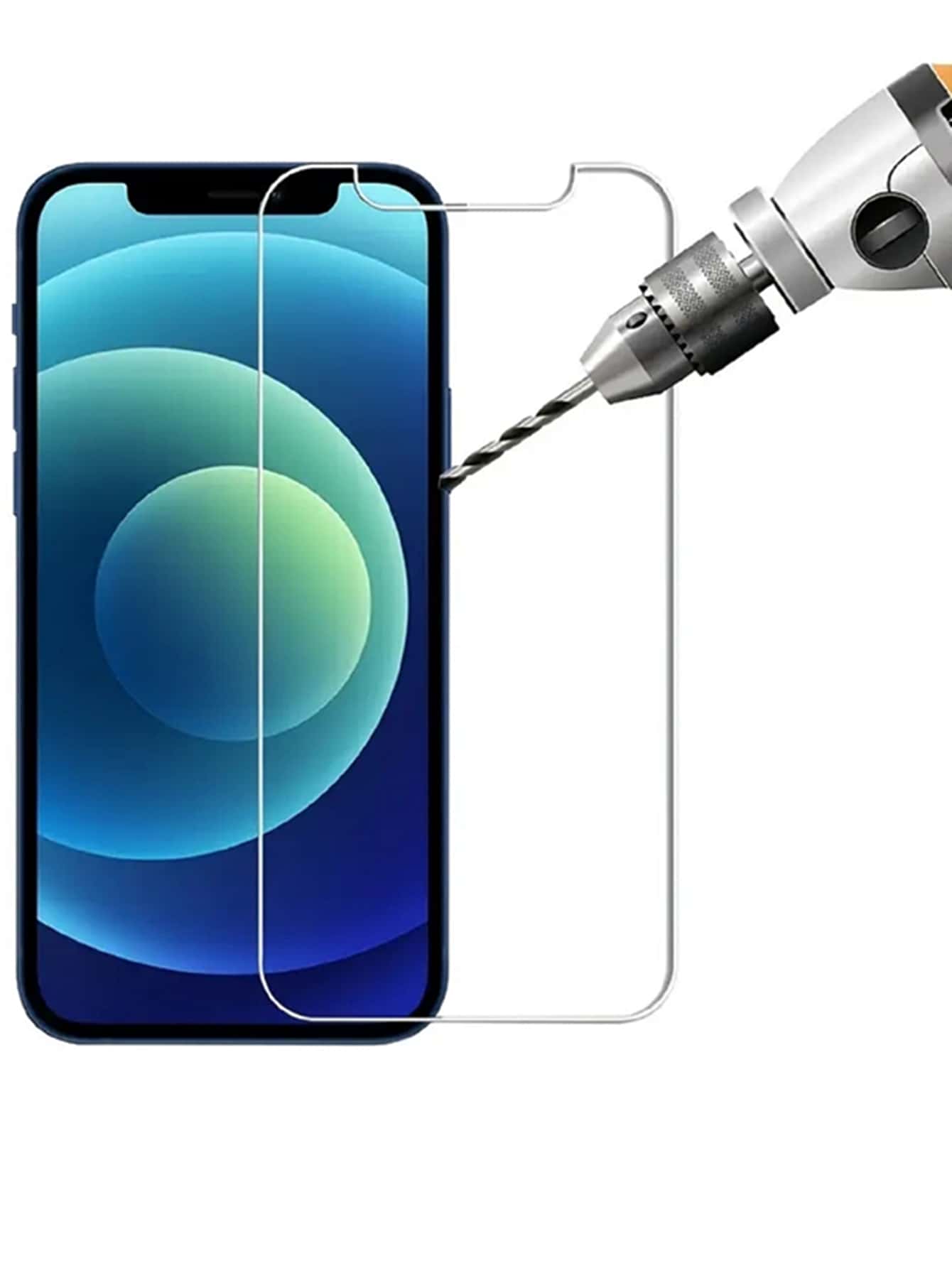 1pc Tempered Film Compatible With iPhone15/15Plus/15Pro/15Promax - Black - View 1