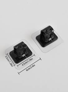 1套裝窗簾竿夾,竿和流蘇 - 黑色 - 查看 2