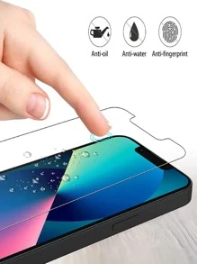 1pc Tempered Film Compatible With iPhone15/15Plus/15Pro/15Promax - Black - View 5