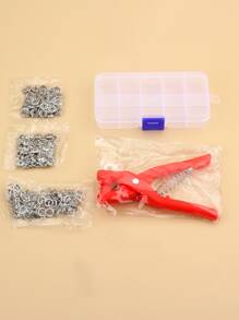 50顆DIY服裝鈕扣套裝 - 銀色 - 查看 3