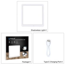 PULUZ 20cm Mini LED Photography Shadowless Light Lamp Panel Pad, 20cm X 20cm Effective Area - White - View 8