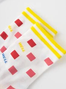 Tất phi hành đoàn họa tiết hình học - Nhiều màu - Xem 3