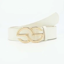 Thắt lưng khóa kim loại đường phố - trắng - Xem 2