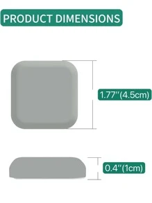 2入組門擋牆保護器，矽膠門把手防護牆防護罩，方形牆防護罩墊，門保險槓，和辦公室牆壁自粘門把手緩衝器 - 白色 - 查看 2