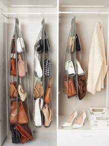 1入組無紡布織物懸掛包收納袋,現代灰色防塵懸掛包收納 - 灰色 - 查看 2