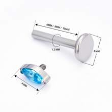 1 Phong Cách Mới G23 Titan Đính Đá Cubic Zirconia Tragus Bông Tai Thời Trang Mũi Nhẫn, Thân Trang Sức Khuyên - Bạc - Xem 3