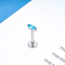 1 Phong Cách Mới G23 Titan Đính Đá Cubic Zirconia Tragus Bông Tai Thời Trang Mũi Nhẫn, Thân Trang Sức Khuyên - Bạc - Xem 4
