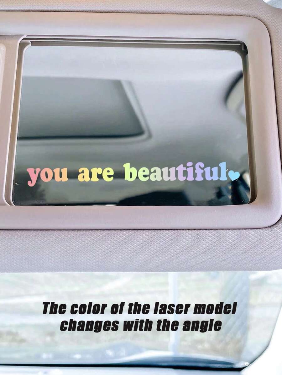 1入組標語圖案汽車貼紙 - 彩色 - 查看 1