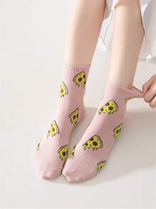7pairs Donut Pattern Crew Socks - Multicolor - View 5